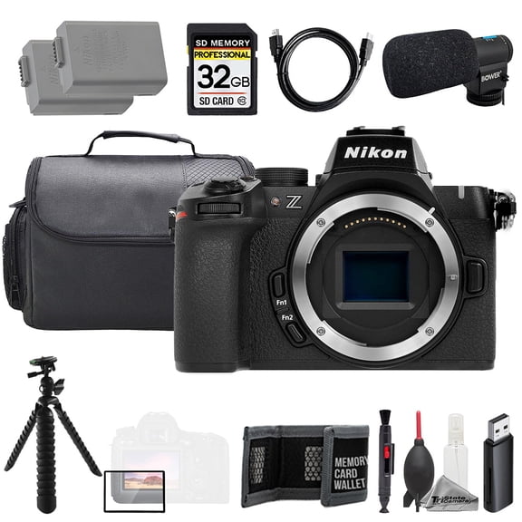 Nikon Z50 II (Body)   Mic   32GB   Extra Battery  Tripod- Accessory Kit (International Version)