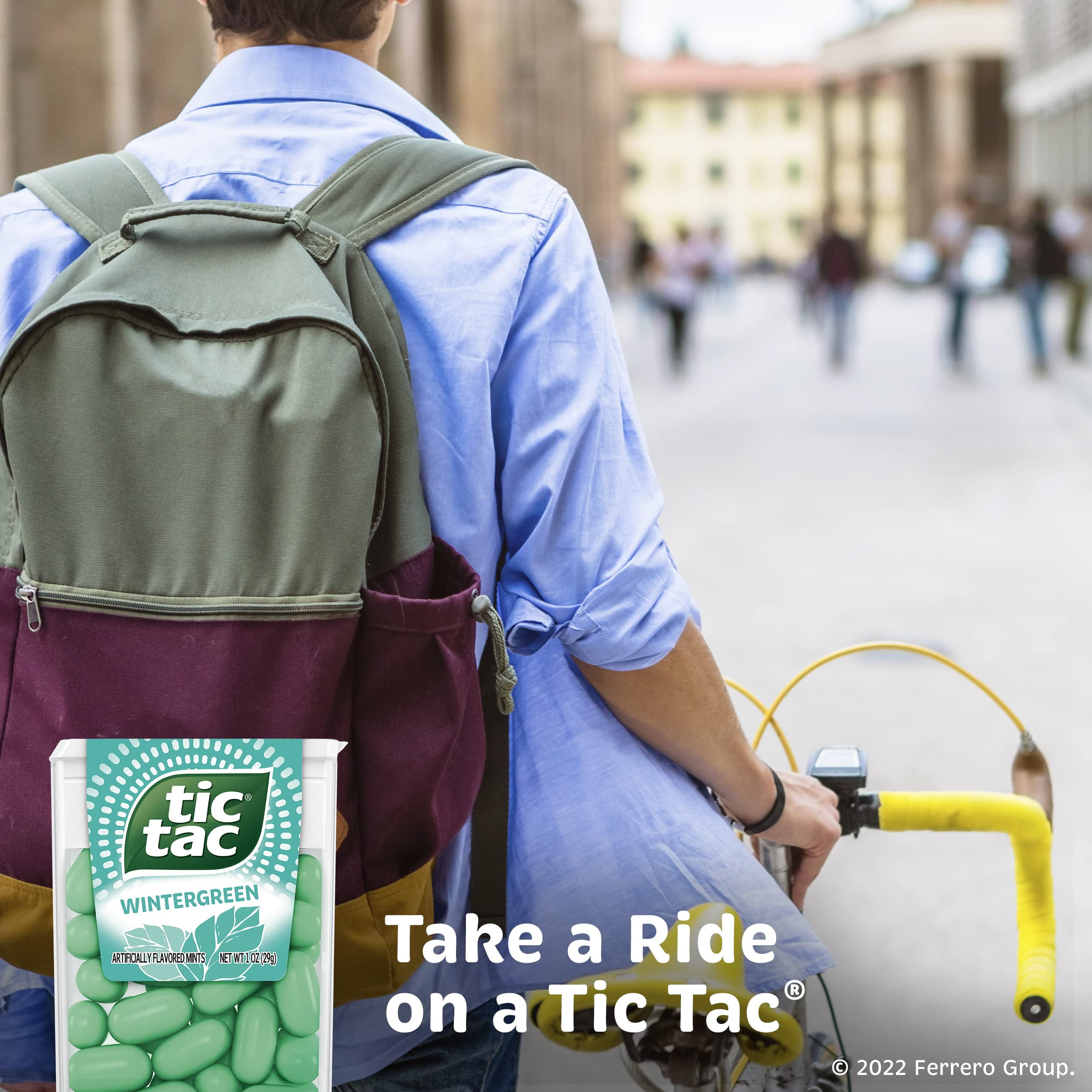 Tic Tac Wintergreen Breath Mints, Bulk 12 Pack, On-The-Go Refreshment, 1.7 oz Each