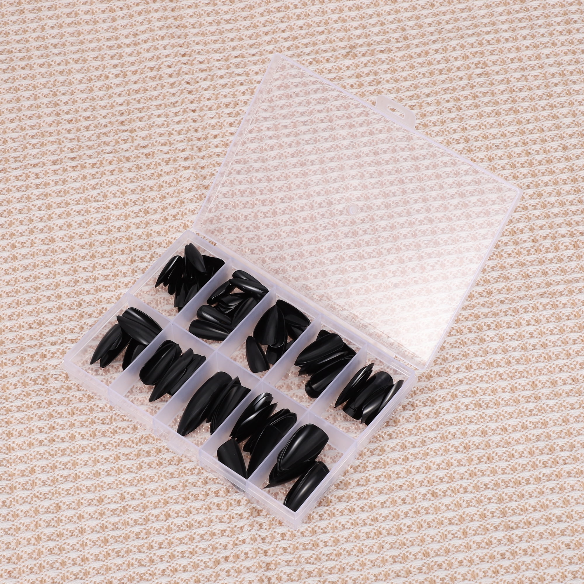 Unique Bargains Women's Fashion Fake Nails Black 120-pieces Per Set