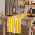 thumbnail image 2 of Yellow Stained Glass 36 Inch Table Runner, Color Block Abstract Art Farmhouse Dresser Scarf Cotton & Linen Tablerunner for Dining/Kitchen Island/Holiday Party Décor Small 13" x 36", 2 of 9