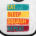 thumbnail image 4 of Inktastic Squash Player Eat Sleep Squash Repeat Boys or Girls Baby Bib, 4 of 4