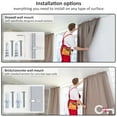 thumbnail image 7 of Curtain rod brackets for wall, 2pcs heavy duty curtain rod holders for up to 1 inch rods, long curtain brackets with installation accessories included, Set of 2, Black…, 7 of 7