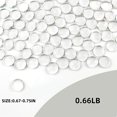 thumbnail image 2 of 0.66lb Portable Clear Flat Glass Marbles,QZS Reusable Clear Glass Marbles,Flat Gems Aquarium Pebbles,fit for Indoor,Outdoor,Vase Filler,Table, 2 of 6