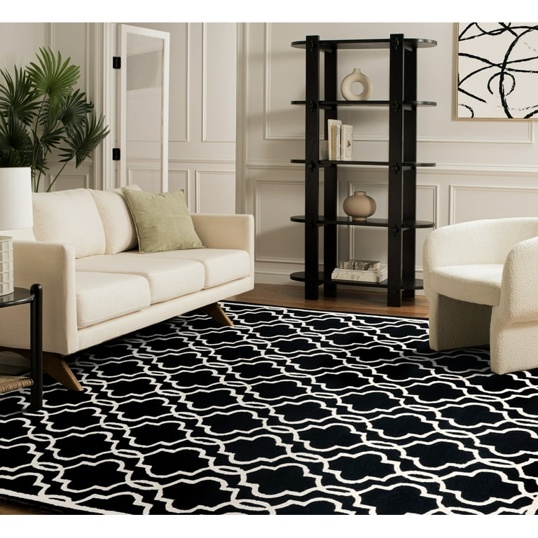 Safavieh Tapis de passage d'intérieur, 2 pi 6 po x 6 pi, Cambridge Heng, noir / ivoire | Home
