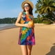 thumbnail image 3 of Disketp Vibrant Parrot Splash Art para Vestido sin Mangas para Mujeres, Vestidos de Verano para Mujeres, Casual y Holgado para la Playa, 3 of 7
