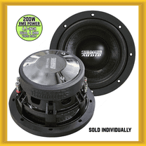 NVX ESW84 8-Inch Car Subwoofer - 400W Peak, Single 4-Ohm, For Deep Bass & Clear Sound