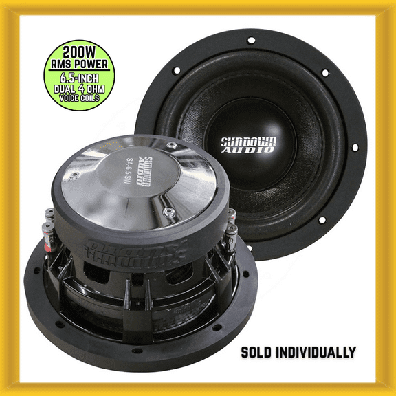 Sundown Audio SA-6.5 SW 6.5" 200W RMS Power Dual 4 Ohm Voice Coils Car Subwoofer