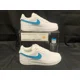 thumbnail image 1 of Ni&ke Air Force 1 Low (Blue Turquoise Custom Painted Swoosh) Men’s Size 11, 1 of 6