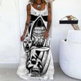 thumbnail image 2 of Vestido de fiesta sin mangas con estampado de Halloween a la moda para mujer, 2 of 6