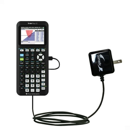 Gomadic Intelligent Compact AC Home Wall Charger suitable for the Texas Instrument TI-84 Plus CE - High output power with a convenient, foldable plug