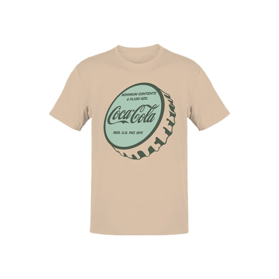 Officially Licensed Coca Cola Vintage Bottle Cap Design Men's T-shirt