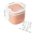 thumbnail image 4 of PENGXIANG Office Worker Layered Lunch Box Student Microwave Oven Can Heat The Lunch Box With Tableware, 4 of 4