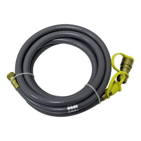 Hiland Rubber 12 ft Natural Gas Hose with Quick Disconnect