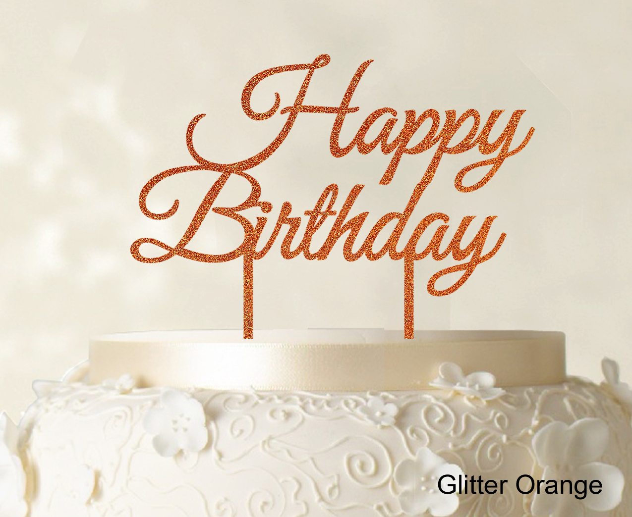 "Happy Birthday Cake Topper Custom Cake Topper Cake Decoration Color