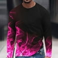 thumbnail image 1 of Meichang T-Shirt à Manches Longues pour Homme Coupe Ajustée, T-Shirts Graphiques Vintage pour Hommes avec Imprimé Flammes 3D, T-Shirts Amusants à Col Rond Confortables à Manches Longues pour Homme, 1 of 5