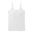 thumbnail image 4 of BUIGTTKLOP Camisole Tops for Women with Built-In Bra Adjustable Straps Cami Scoop Neck Side Ruched Layering Tanks, 4 of 7