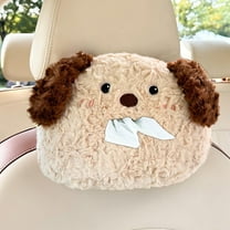Plush Car Tissue Holder Car Paper Box Cute Puppy Tissue Dispenser for Car Creative Dog Car Paper Towel Holder Hanging Car Tissue Box Holder for Car Home Bathroom