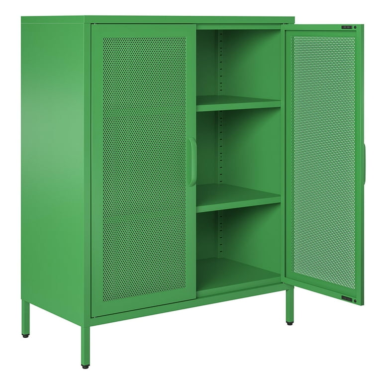 Novogratz Channing 2 Door Accent Cabinet-Mesh Metal Locker