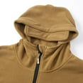 thumbnail image 4 of Hinvhai Men's Military Tactical Sport Warm Fleece Hooded Outdoor Adventure Jacket Coats Khaki 8(XL), 4 of 9