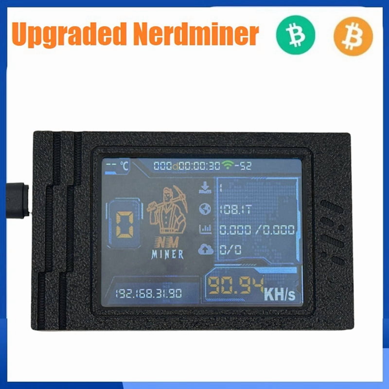 Nerdminer V2 Pro NMMiner 390KH/S BTC Solo Lottery Miner Bitcoin Crypto Miner  BTC Miner Nerd Miner with Color Screen - Walmart.com