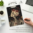 thumbnail image 3 of FORMRS Acrylic Clipboard with Low Profile Clip Standard A4 Letter Size, 12.5" x 9", Skeleton with Flowers Pattern, 3 of 8
