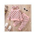 thumbnail image 3 of Elippeo Newborn Infant Clothes 3M 6M 9M 12M 18M 24M Toddler Baby Girl Valentines Day Outfit Long Sleeve Heart Print Sweatshirt Pants Set Headband, 3 of 8