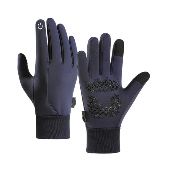 Lilixerw 2 PCS Winter Ski Gloves,Waterproof Thermal Insulation Gloves for Outdoor Sports,Snowboarding Riding Cycling Supplies,9.65Inch,Blue