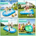 thumbnail image 5 of Inflatable Splash Pad Water Sprinkler Pool for Kids Toddlers Outdoor Play ,3-in-1 Upgraded Outside Water Toys, Play Mat for 2 -12 Year Old Girls Boys, 5 of 7