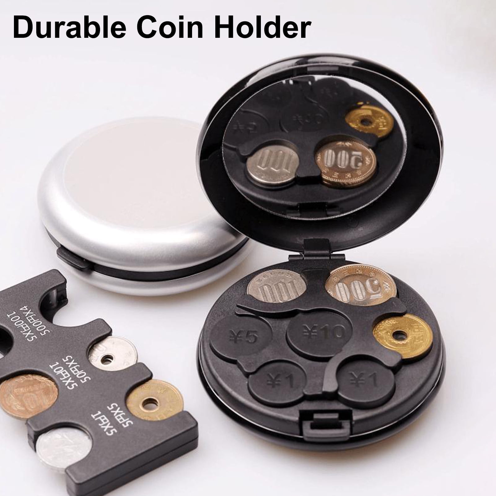 Warkul Compact Coin Holder Round Compartment Lightweight
