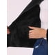 thumbnail image 5 of Chaqueta de forro polar con cremallera completa INSPIRE CHIC para mujer, abrigo de invierno de manga larga y cuello alto, color negro, 5 of 6