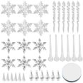 thumbnail image 1 of Bangcool 37PCS Christmas Ornament Set DIY Icicle Ornament Snowflake Ornament with Rope, 1 of 10
