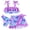Mermaid Purple, variant on Lanbubble Girls Tankini Swimsuit Set 3 Piece Bathing Suits for Toddler Summer Beach Swimwear Size 5-6 Years
