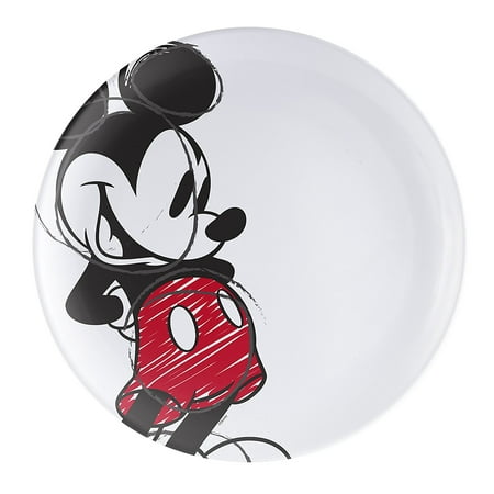 Mickey Mouse Plates Set Zak! Designs Dinner Plate with Mickey Mouse Graphics, Reusable, Break-resistant , BPA-free Melamine, 10