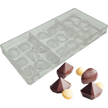 Goldbaking Polycarbonate Heart Chocolate Mold - Makes 21 Pieces, Perfect For Chocolate Bombs & Candy