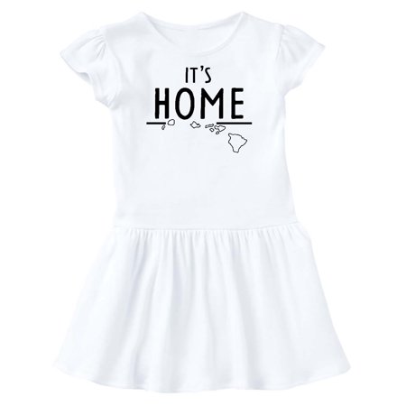 

Inktastic It s Home- Hawaii State Outline Gift Toddler Girl Dress