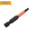 thumbnail image 3 of Uxcell 3Pcs Punta de destornillador de cabeza Torx T20 de 2" de largo con vástago hexagonal de 1/4" magnético a prueba de manipulaciones de 6 puntos, 3 of 7