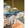 thumbnail image 2 of Square Outdoor Tablecloth with Umbrella Hole Blue Truck Yellow Sunflower Outside Table Cloth Waterproof Patio Table Cover Summer Botanical Grey Plaid Zipper Tablecloths for Picnic Camping 54x54 Inch, 2 of 8