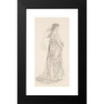 thumbnail image 2 of Sir Edward Coley Burne-Jones 11x18 Black Modern Framed Museum Art Print Titled - St George Series - Study of Female Attendant for ‘The Princess Led to the Dragon’ II, 2 of 5