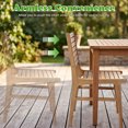 thumbnail image 4 of Gymax Teak Outdoor Dining Chair w/Slanted Back Slatted Seat Reinforced Crossbar, 4 of 7