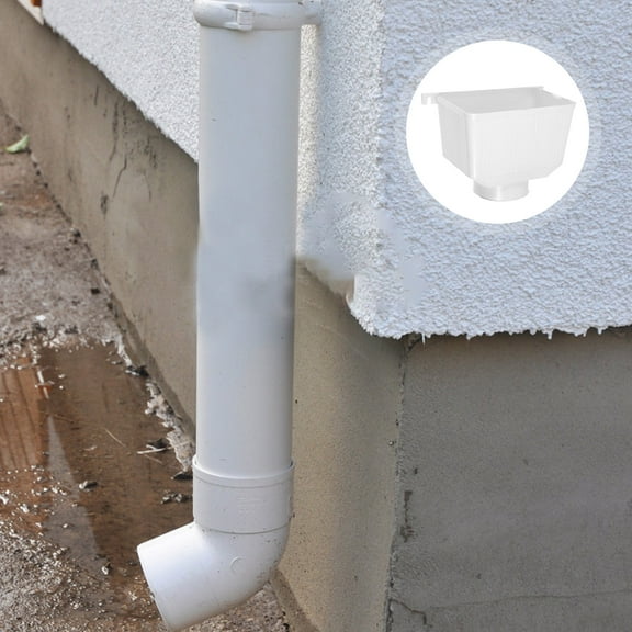 Raindrops PVC Gutter Downspout Guard White for Efficient Water Drainage