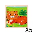thumbnail image 1 of 5x Animales Coloridos, Juguetes de Aprendizaje para Educación Temprana para Niños, Rompecabezas con Forma de Animal de Dibujos Animados, Juguete Monte 5 piezas, 1 of 3