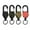 G, variant on 4 Pcs Retractable Keychain with 60CM Steel Cord Heavy Duty Carabiner Badge Reel ID Holder Extendable Camping Hiking Hanging Buckle Keyring