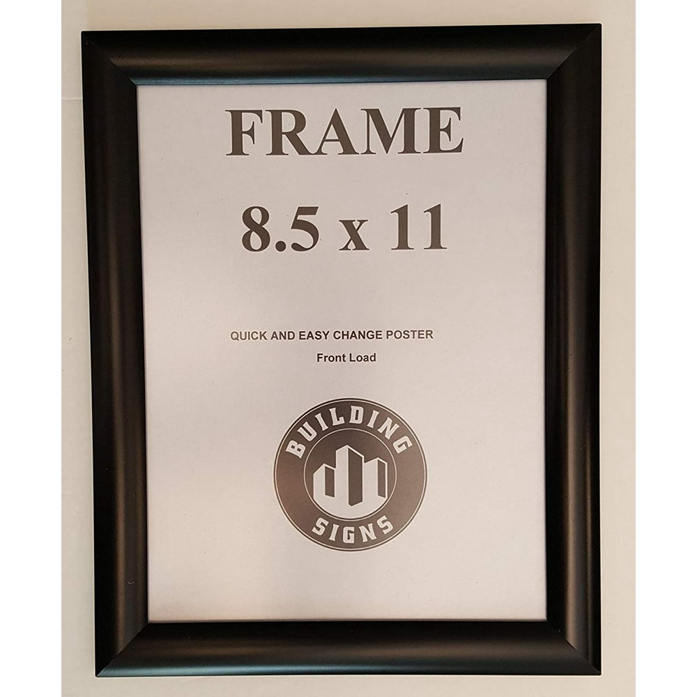 Black Snap Poster Frame/ Picture Frame / notice frame 8.5 x 11 Front