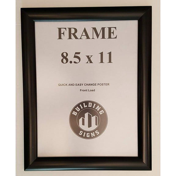 Black Snap Poster Frame/ Picture Frame / notice frame 8.5 x 11 Front Load Easy Open Snap frame ( Aluminum !!!)