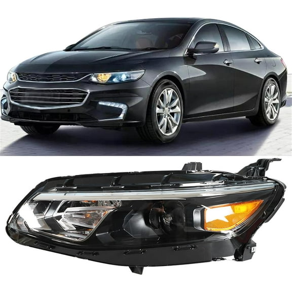 EPOTOOR Headlight Assembly Replacement for Malibu 2016 2017 2018 Headlamp Driver Side GM2502426 84217585