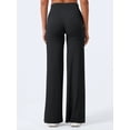 thumbnail image 3 of Olaglory Flare Leggings for Women Bootcut Yoga Pants Women, No Front Seam, High Waist, Tummy Control, Buttery, Booty Lifting for Casual Workout Gym, Black, 3 of 7