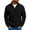 Black, variant on WMTBSRSW Mens Quarter Zip Pullover Long Sleeve Waffle Zip up Sweatshirt Casual Stand Collar Golf Sweaters with Pocket Blue Large