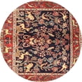 thumbnail image 1 of Ahgly Company Indoor Round Traditional Saffron Red Animal Area Rugs, 3' Round, 1 of 6