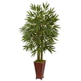 thumbnail image 3 of Nearly Natural 5.5’ Bamboo Artificial Tree in Decorative Wood Planter, 3 of 3