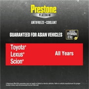 Prestone Platinum Asian Red Antifreeze and Coolant Prediluted 50/50 for Toyota, Lexus & Scion, 1 Gallon